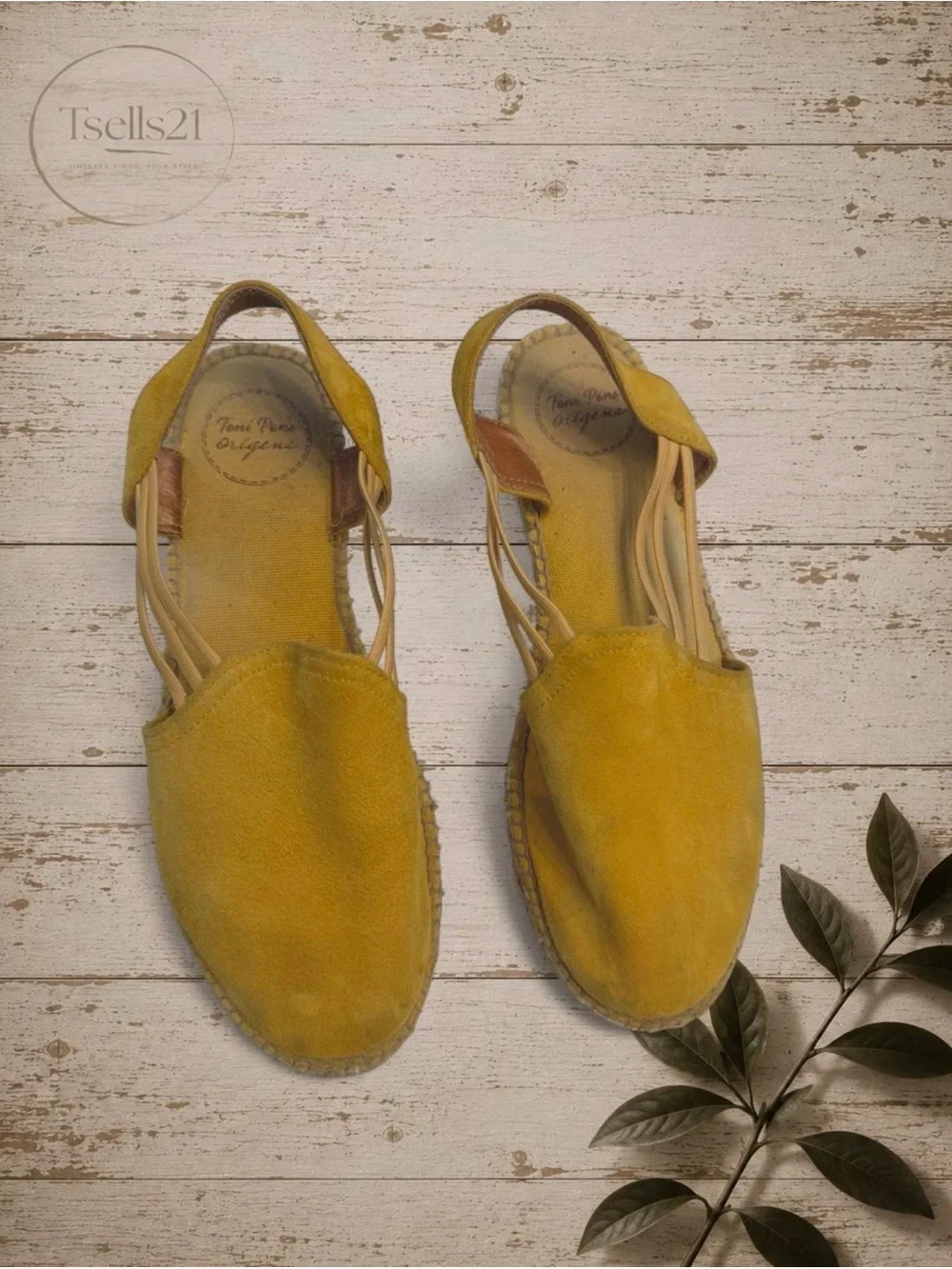 Toni Pons ‘Nuria’ Suede Yellow Espadrilles - Size 8.5